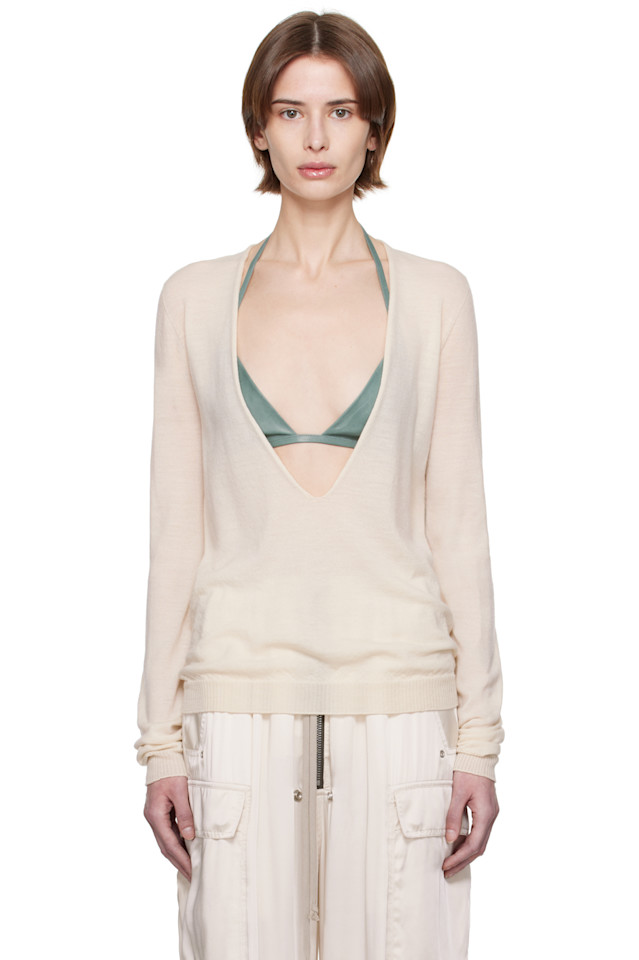 Голливуд экстрим свитер с v-образным вырезом Rick Owens, цвет dinge
Голливуд экстрим свитер с v-образным вырезом Rick Owens, цвет dinge