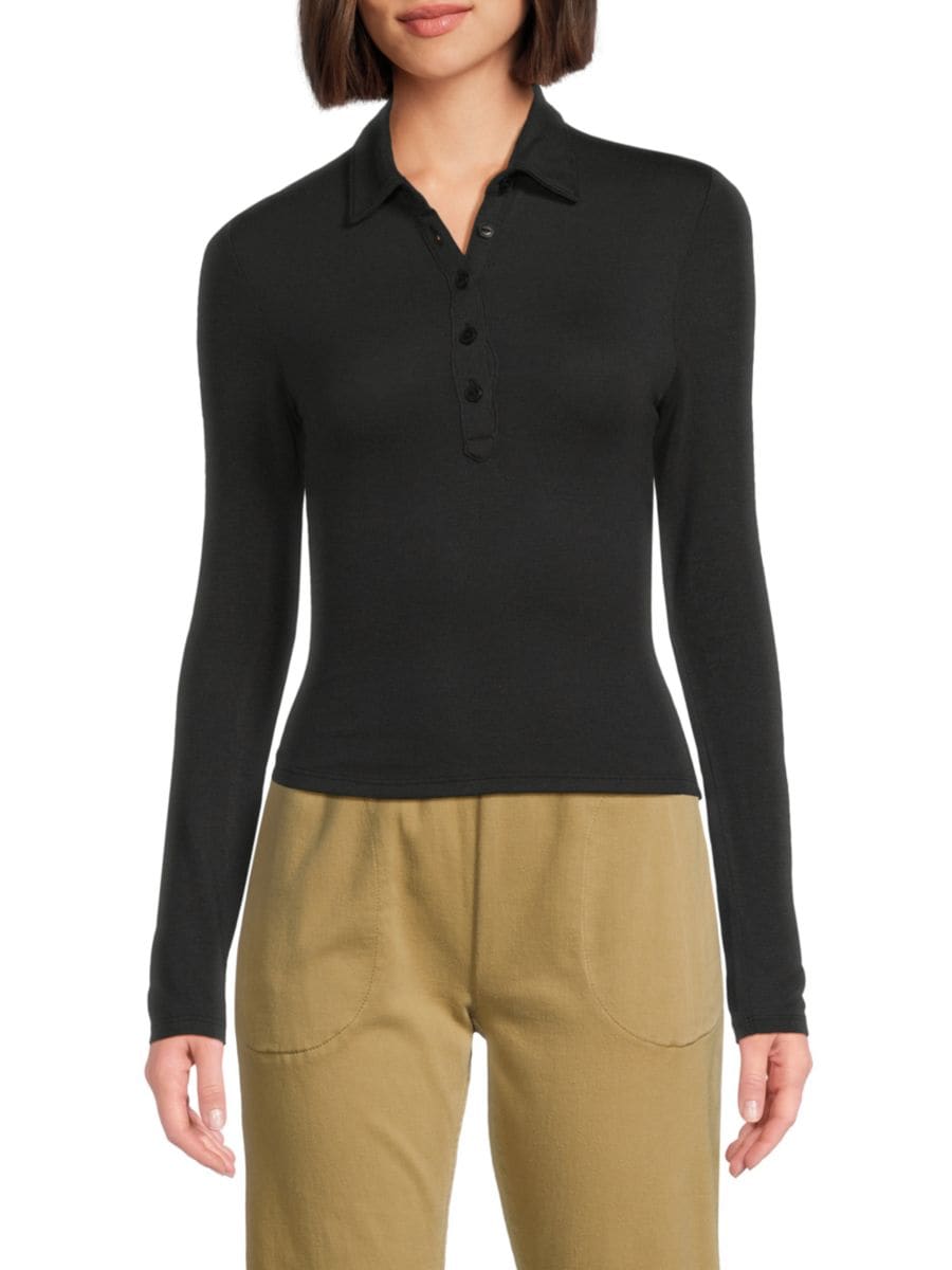 Рубашка-поло Lea с длинным рукавом rag & bone, черный
Рубашка-поло Lea с длинным рукавом rag & bone, черный