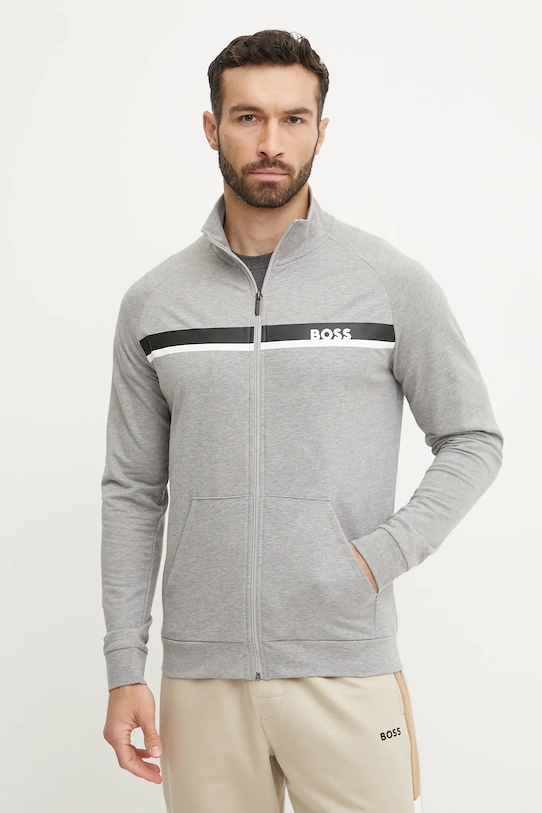 Хлопковая толстовка для отдыха Boss, серый 
Хлопковая толстовка для отдыха Boss, серый