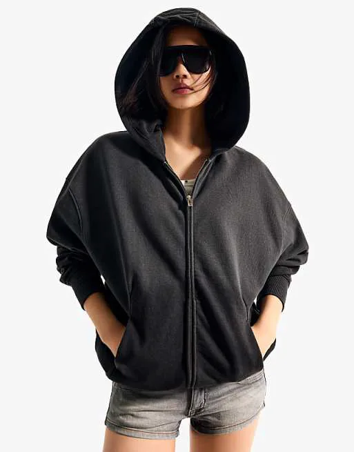 Серая толстовка с капюшоном на молнии Bershka Oversize, Серый, Серая толстовка с капюшоном на молнии Bershka Oversize
Серая толстовка с капюшоном на молнии Bershka Oversize, Серый, Серая толстовка с капюшоном на молнии Bershka Oversize