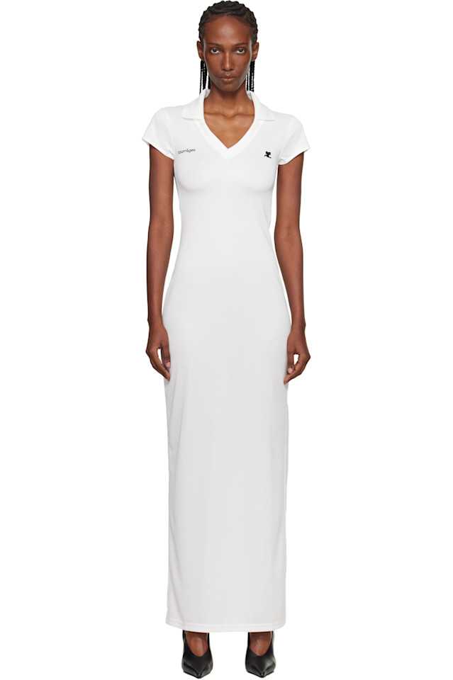 Белое спортивное платье-поло макси Courrèges, Heritage White/Black
Белое спортивное платье-поло макси Courrèges, Heritage White/Black