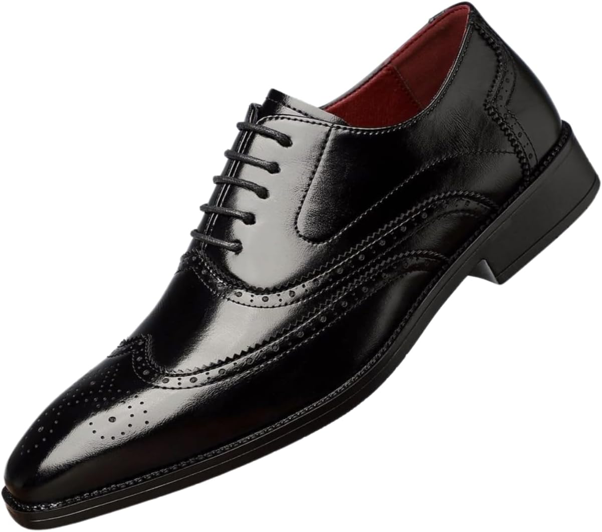 Мужские оксфорды Santimon с крыльями, кожаные броги на шнуровке для бизнеса и свадеб, черный
Мужские оксфорды Santimon с крыльями, кожаные броги на шнуровке для бизнеса и свадеб, черный