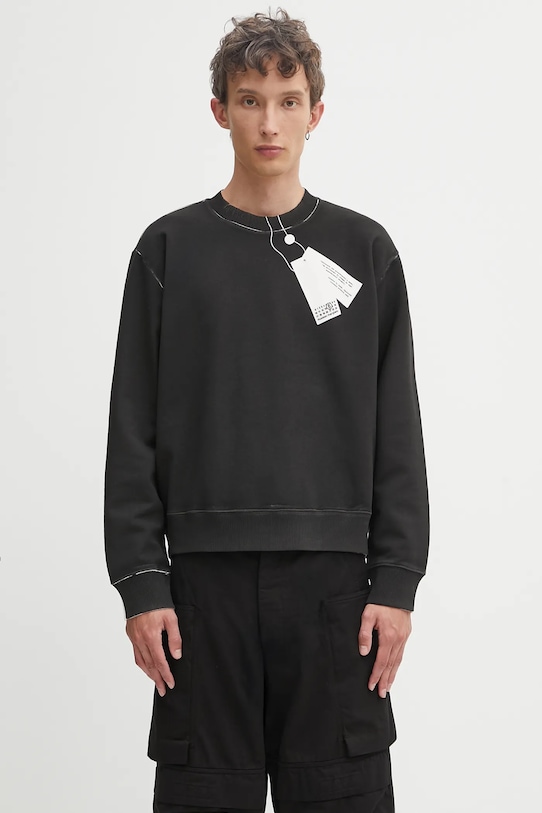 Хлопковая толстовка Mm6 Maison Margiela, черный
Хлопковая толстовка Mm6 Maison Margiela, черный