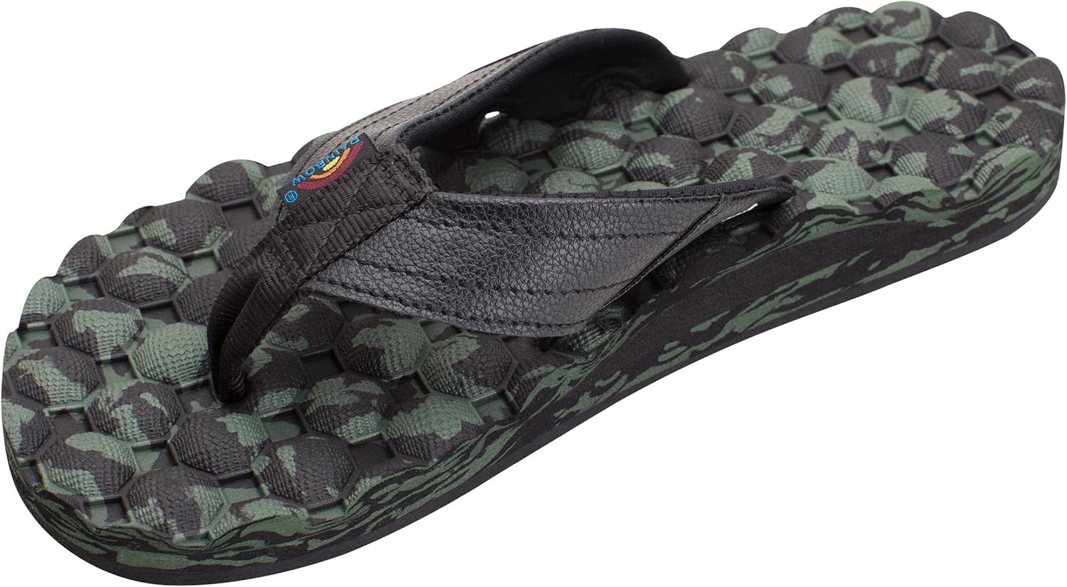 Мужские резиновые сандалии Rainbow Sandals Holoholo с одним слоем, черный/зеленый
Мужские резиновые сандалии Rainbow Sandals Holoholo с одним слоем, черный/зеленый