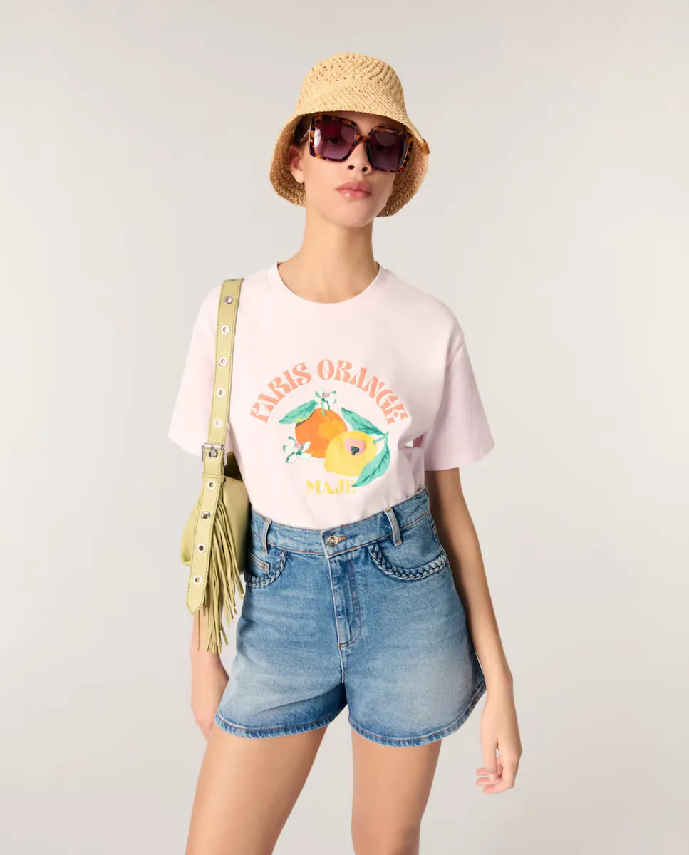 Футболка женская с принтом Maje, розовый
Футболка женская с принтом Maje, розовый