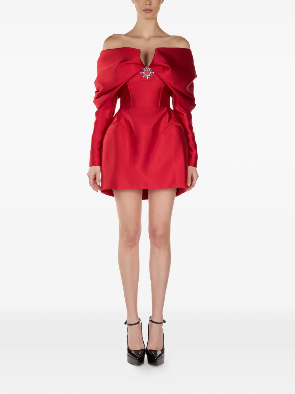 Мини-платье с открытыми плечами и украшениями Araftu, красный
Мини-платье с открытыми плечами и украшениями Araftu, красный