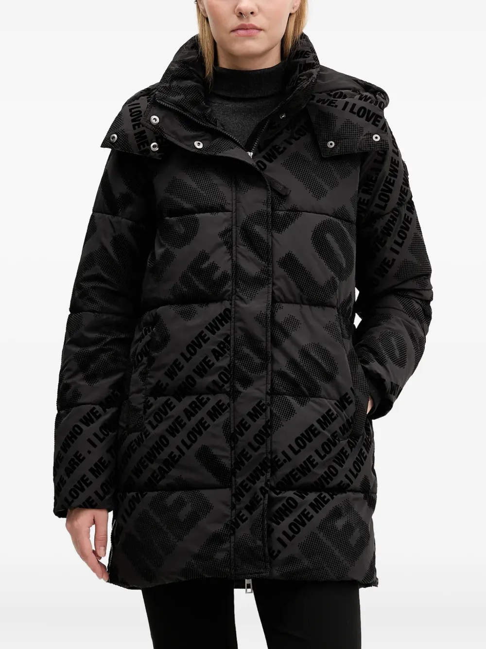 Стеганое пальто с принтованными деталями Desigual, черный
Стеганое пальто с принтованными деталями Desigual, черный