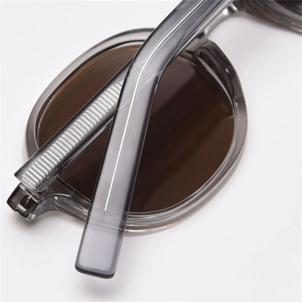 Ретро овальные солнцезащитные очки для мужчин, поляризованные, с защитой от УФ-излучения UV400, женские, из ацетата, с пружинным креплением VFDHN, Clear With Brown
Ретро овальные солнцезащитные очки для мужчин, поляризованные, с защитой от УФ-излучения UV400, женские, из ацетата, с пружинным креплением VFDHN, Clear With Brown