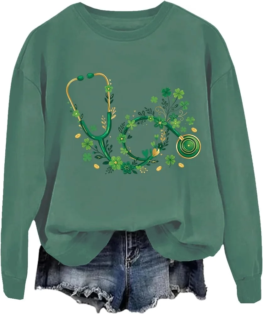 Толстовка Shamrock Nurse Stethoscope, принт Funny St. Patrick's Day FITKEYS
Толстовка Shamrock Nurse Stethoscope, принт Funny St. Patrick's Day FITKEYS