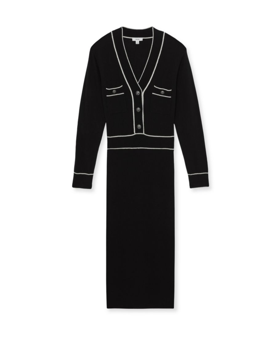 Женское платье из шерстяной смеси с кашемировой отделкой REISS, Black, Ivory
Женское платье из шерстяной смеси с кашемировой отделкой REISS, Black, Ivory