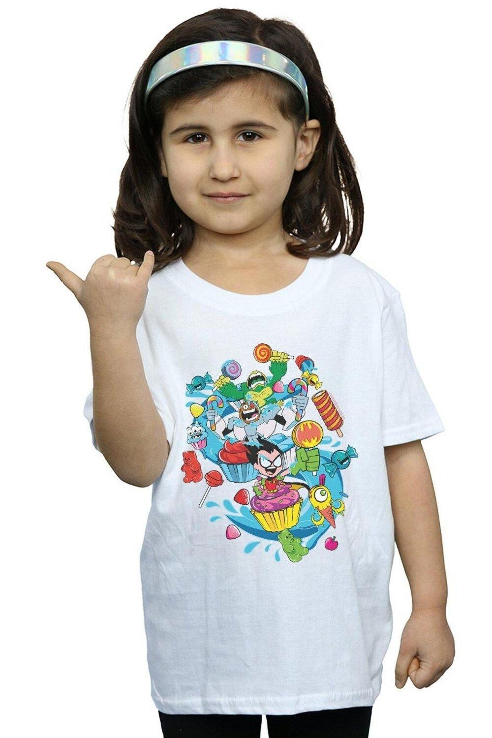 Хлопковая футболка Teen Titans Go Candy Mania DC Comics, белый
Хлопковая футболка Teen Titans Go Candy Mania DC Comics, белый