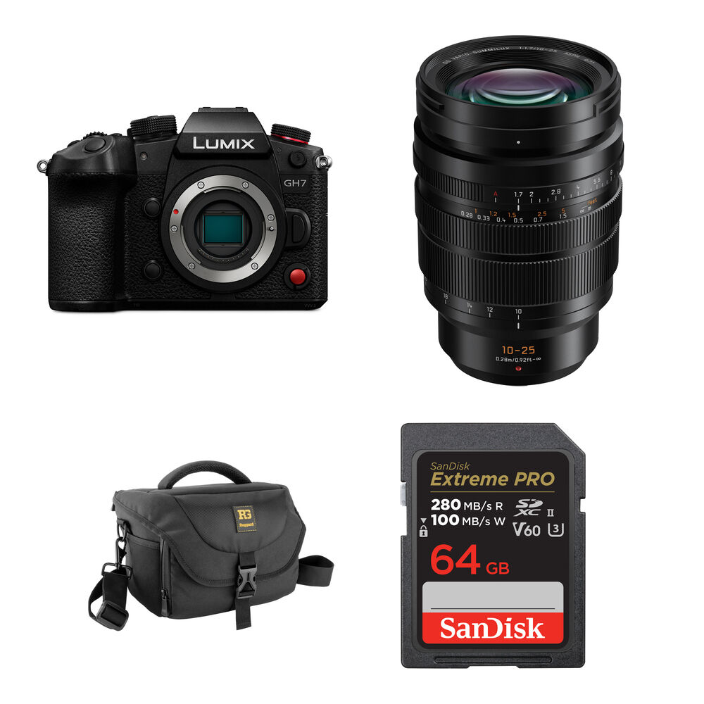 Беззеркальная камера Panasonic Lumix GH7 Mirrorless Camera with 10-25mm f/1.7 Lens
Беззеркальная камера Panasonic Lumix GH7 Mirrorless Camera with 10-25mm f/1.7 Lens