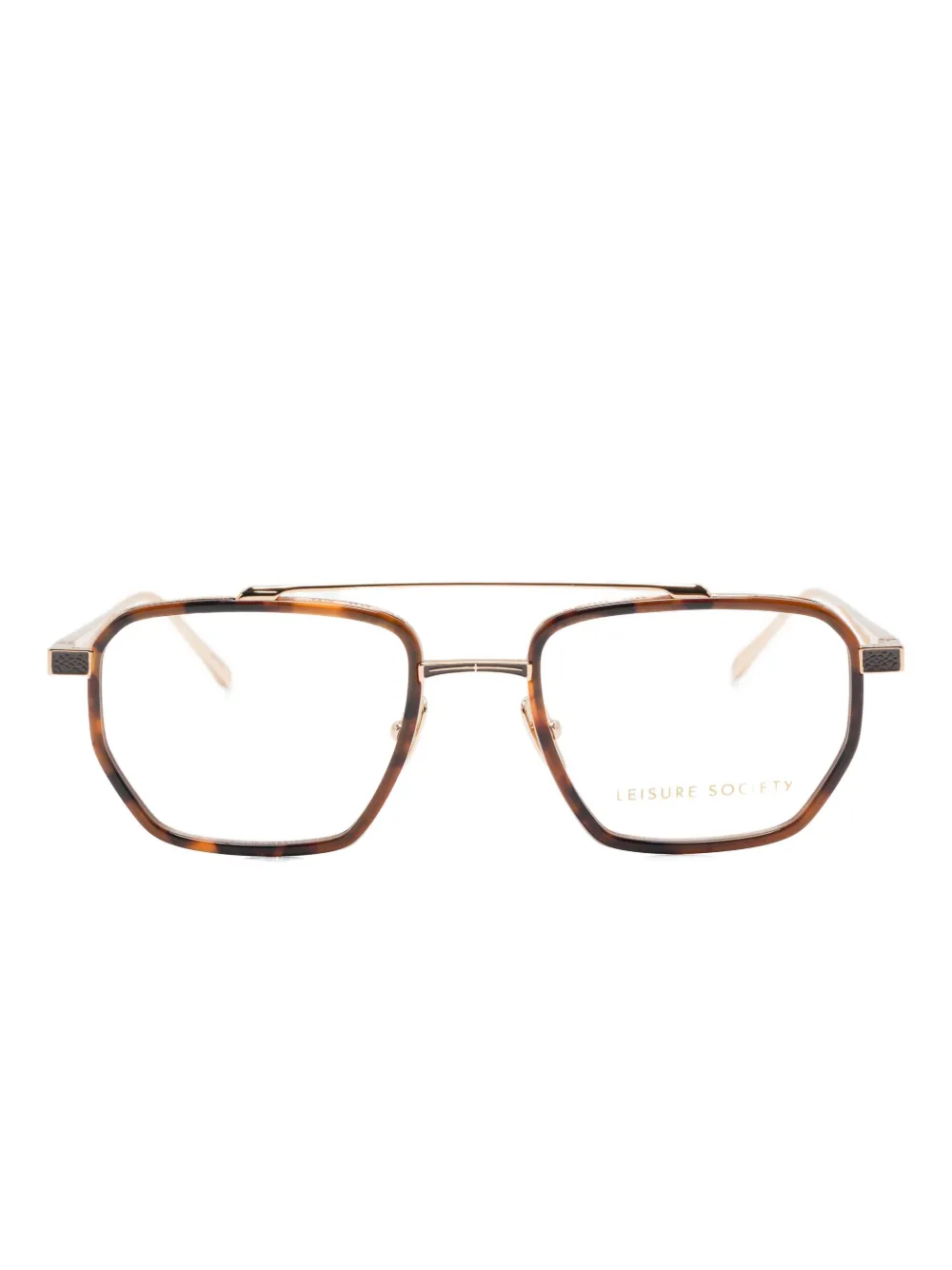 Очки с геометрической оправой Leisure Society, коричневый 
Очки с геометрической оправой Leisure Society, коричневый