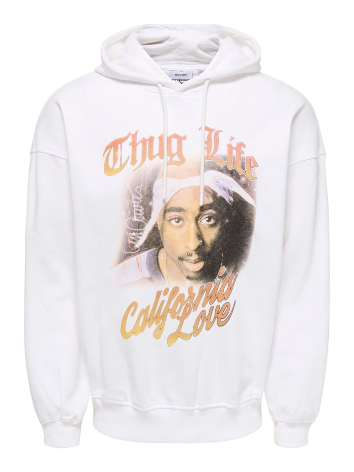 Белая толстовка с капюшоном ONLY & SONS
Белая толстовка с капюшоном ONLY & SONS