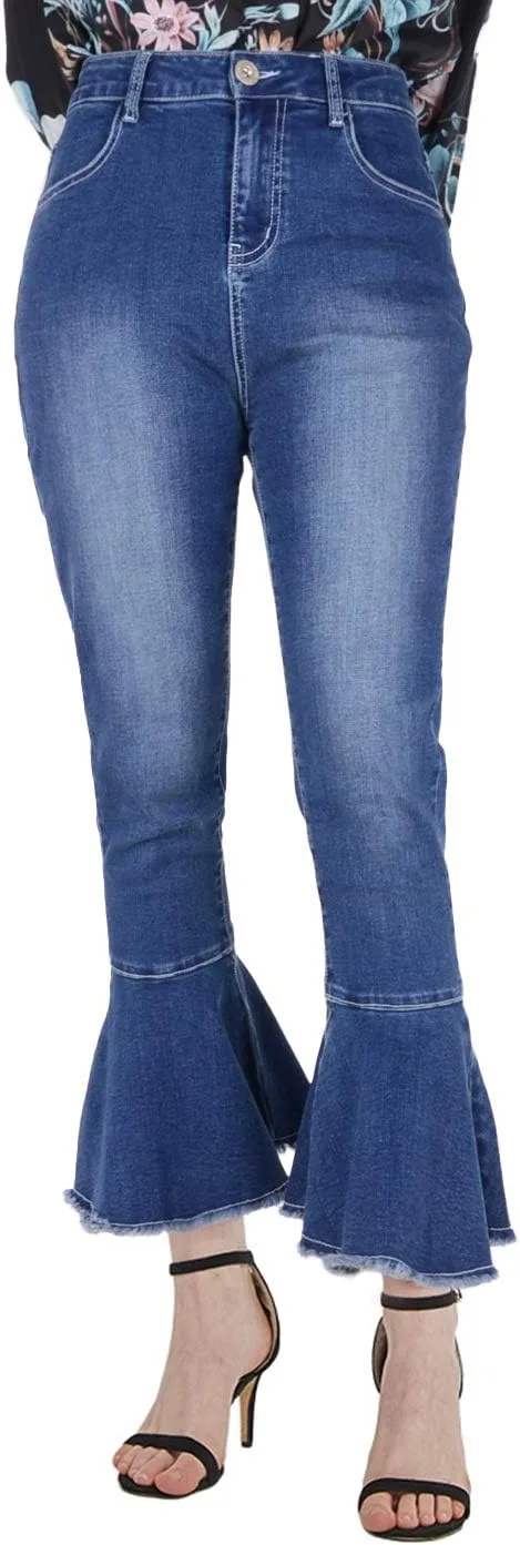 Anna-Kaci женские джинсы-клеш с рваными краями и оборкой
Anna-Kaci женские джинсы-клеш с рваными краями и оборкой