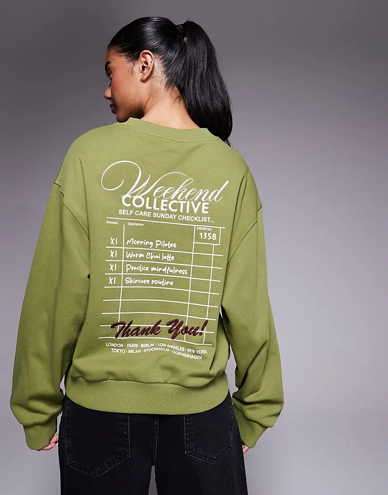 Толстовка Weekend Collective с клетчатым принтом зеленого цвета
Толстовка Weekend Collective с клетчатым принтом зеленого цвета