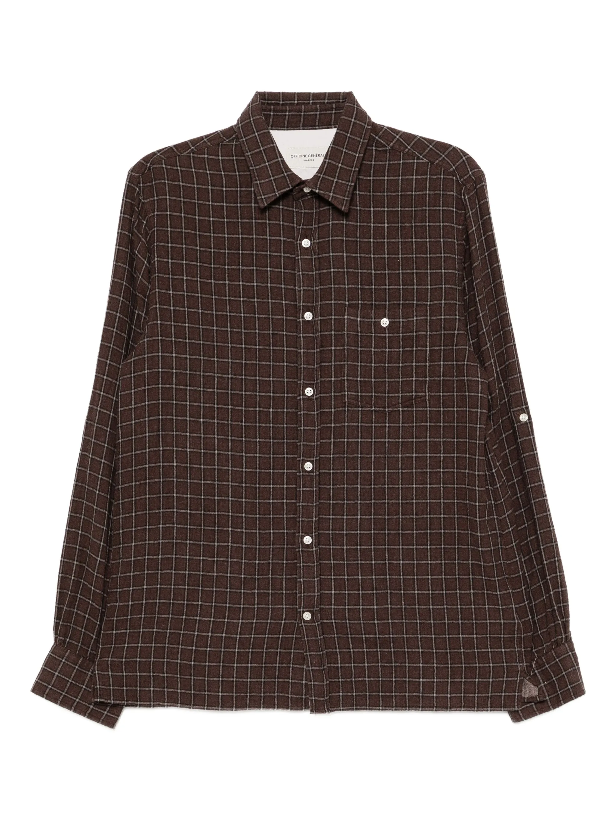 Рубашка Younes Gaze Officine Generale, коричневый
Рубашка Younes Gaze Officine Generale, коричневый