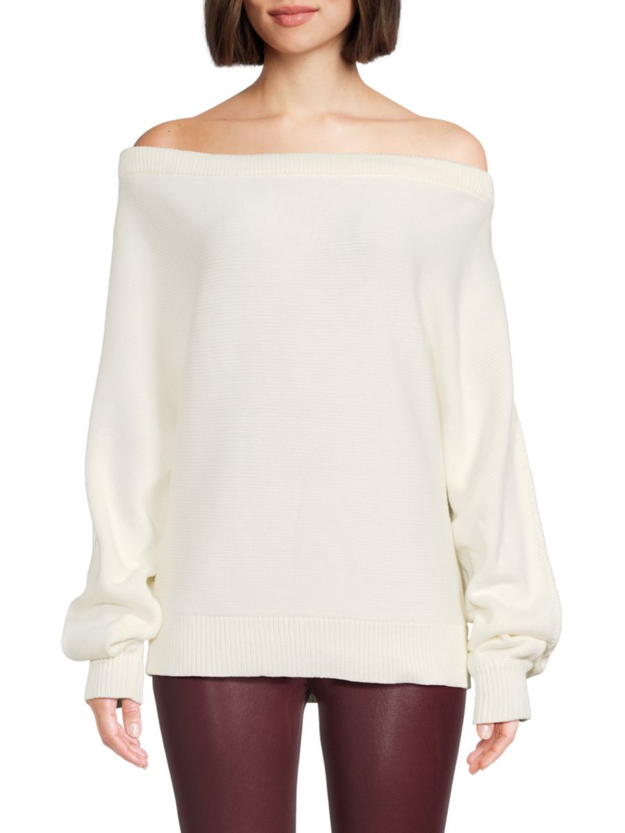 Свитер с открытыми плечами и завязками Helmut Lang, слоновая кость
Свитер с открытыми плечами и завязками Helmut Lang, слоновая кость