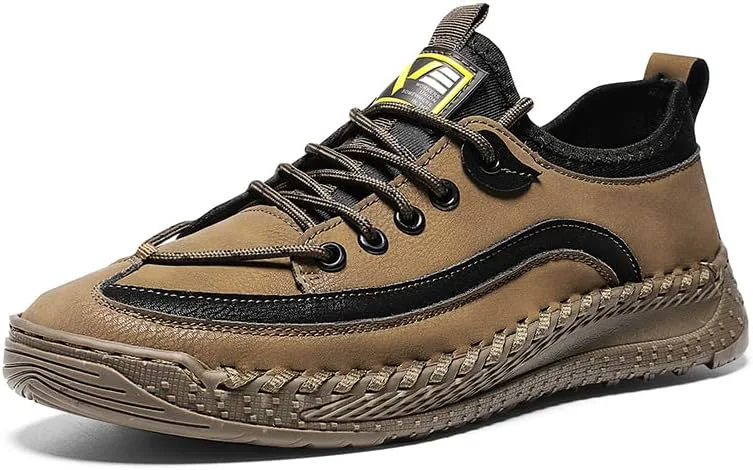 Мужские кроссовки ручной работы из кожи с шнуровкой, низкие, для улицы, с нескользящей мягкой подошвой, дышащие, для вождения и походов ELSHTIDE, коричневый
Мужские кроссовки ручной работы из кожи с шнуровкой, низкие, для улицы, с нескользящей мягкой подошвой, дышащие, для вождения и походов ELSHTIDE, коричневый