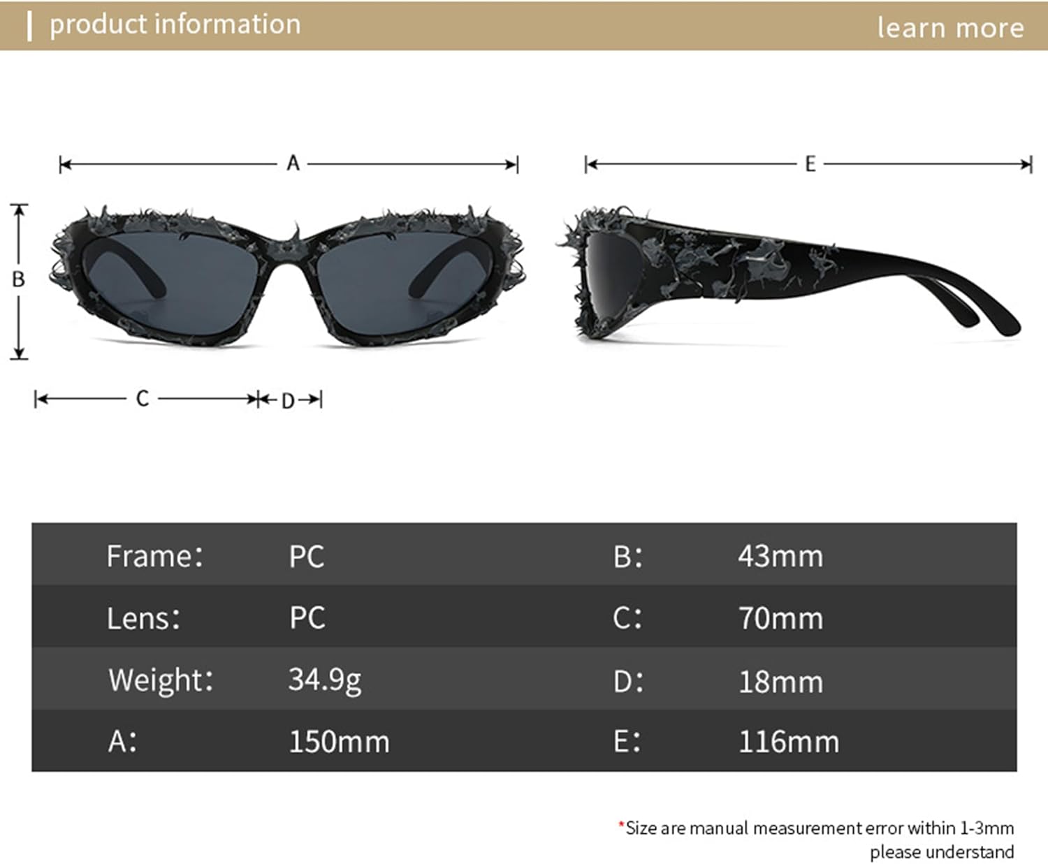 Модные солнцезащитные очки Bullabulling в стиле Y2K для мужчин и женщин, стильные солнцезащитные очки, персонализированные солнцезащитные очки для уличных вечеринок, Black
Модные солнцезащитные очки Bullabulling в стиле Y2K для мужчин и женщин, стильные солнцезащитные очки, персонализированные солнцезащитные очки для уличных вечеринок, Black