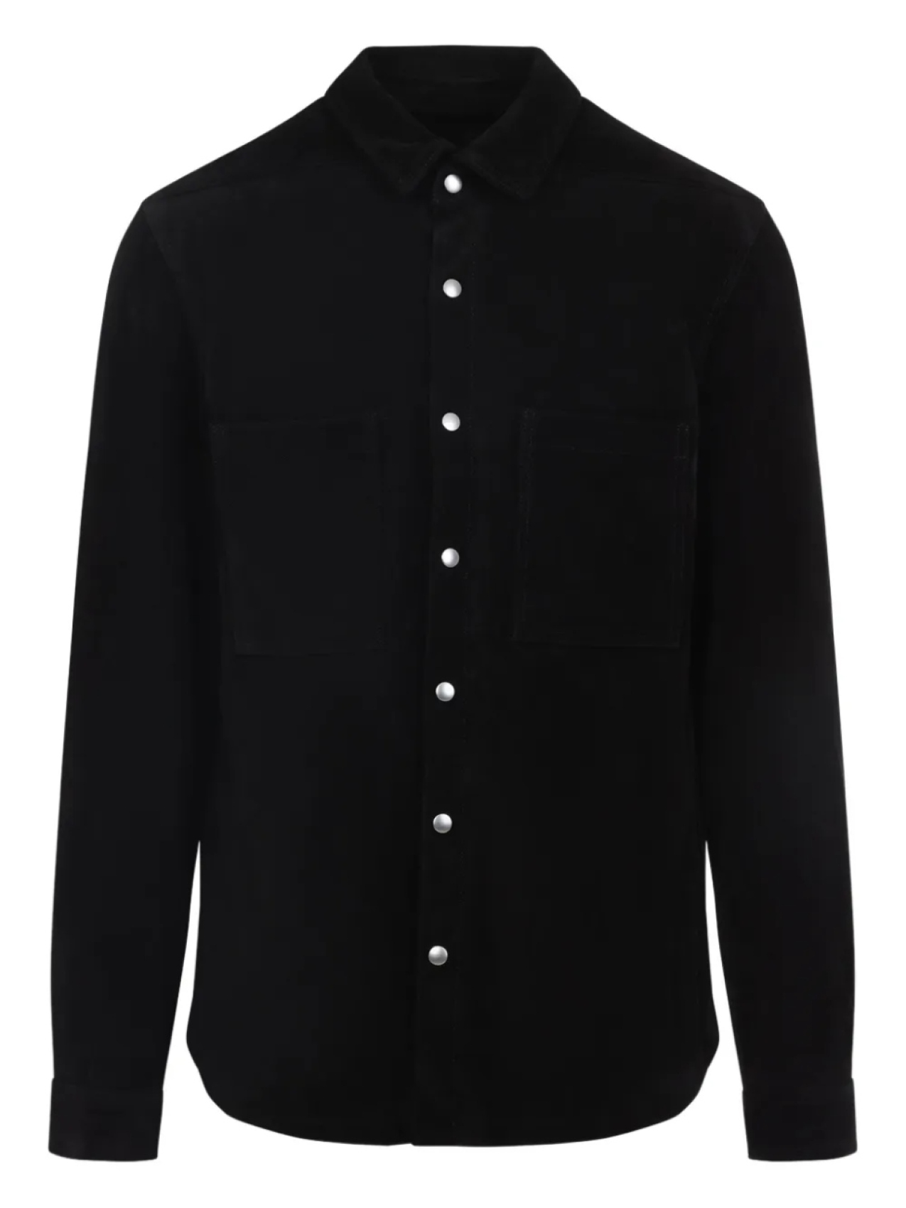 Замшевая рубашка с застежкой на пуговицы от Rick Owens, черный
Замшевая рубашка с застежкой на пуговицы от Rick Owens, черный