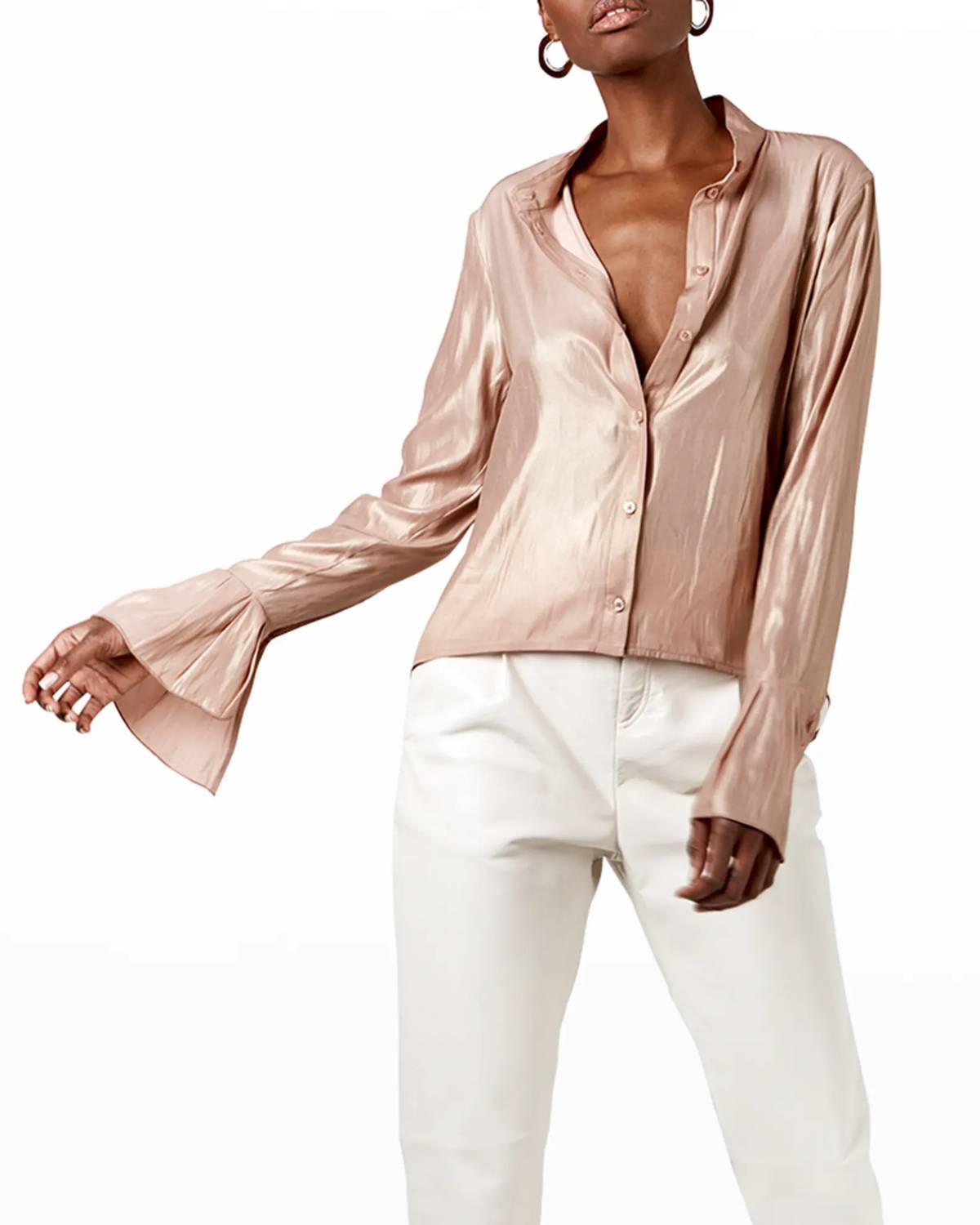 Блузка Britt в розовом оттенке AS by DF 
Блузка Britt в розовом оттенке AS by DF