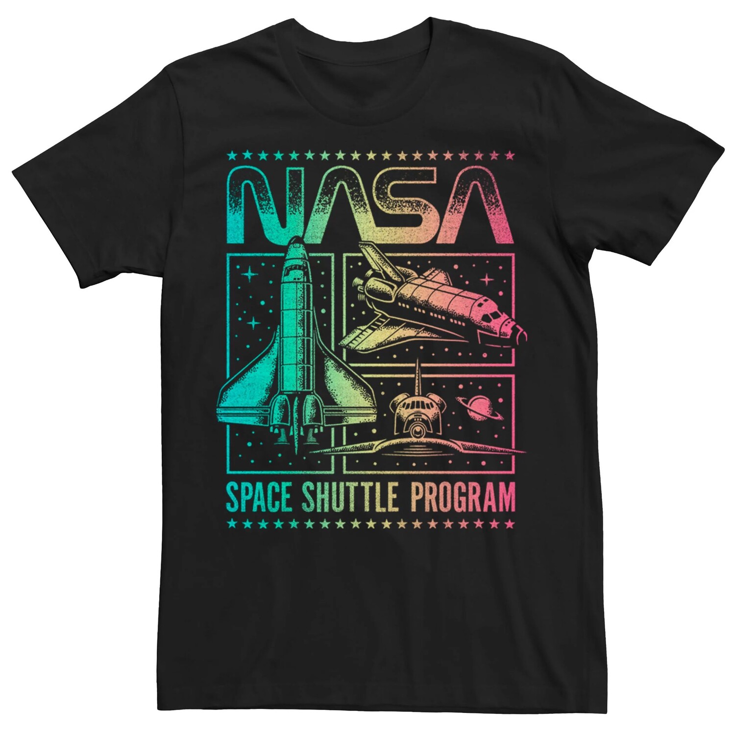 Мужская футболка с плакатом программы космических кораблей NASA Gradient Space Shuttle Licensed Character
Мужская футболка с плакатом программы космических кораблей NASA Gradient Space Shuttle Licensed Character