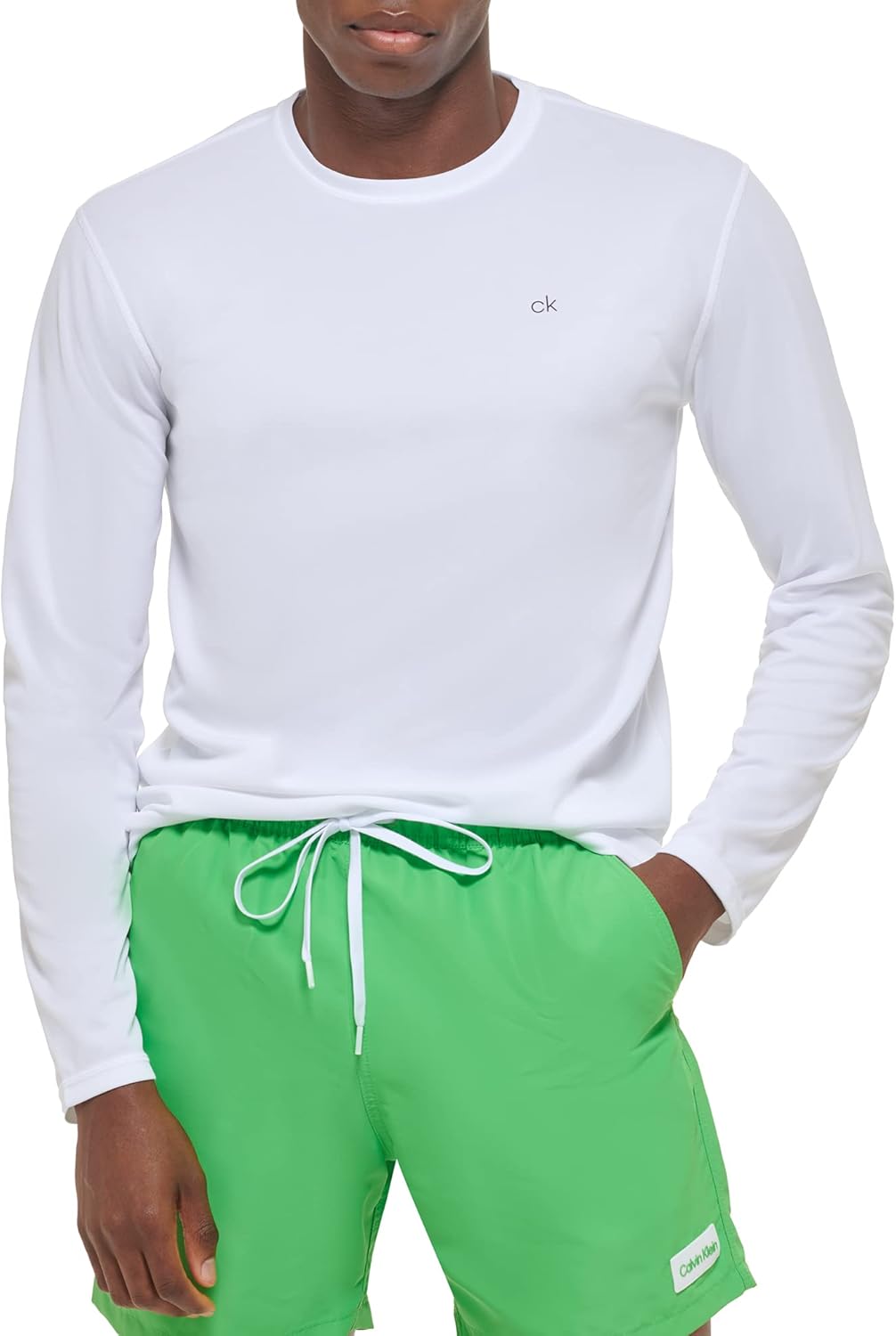 Мужская стандартная быстросохнущая рубашка для плавания с длинным рукавом Calvin Klein UPF 40+, White
Мужская стандартная быстросохнущая рубашка для плавания с длинным рукавом Calvin Klein UPF 40+, White