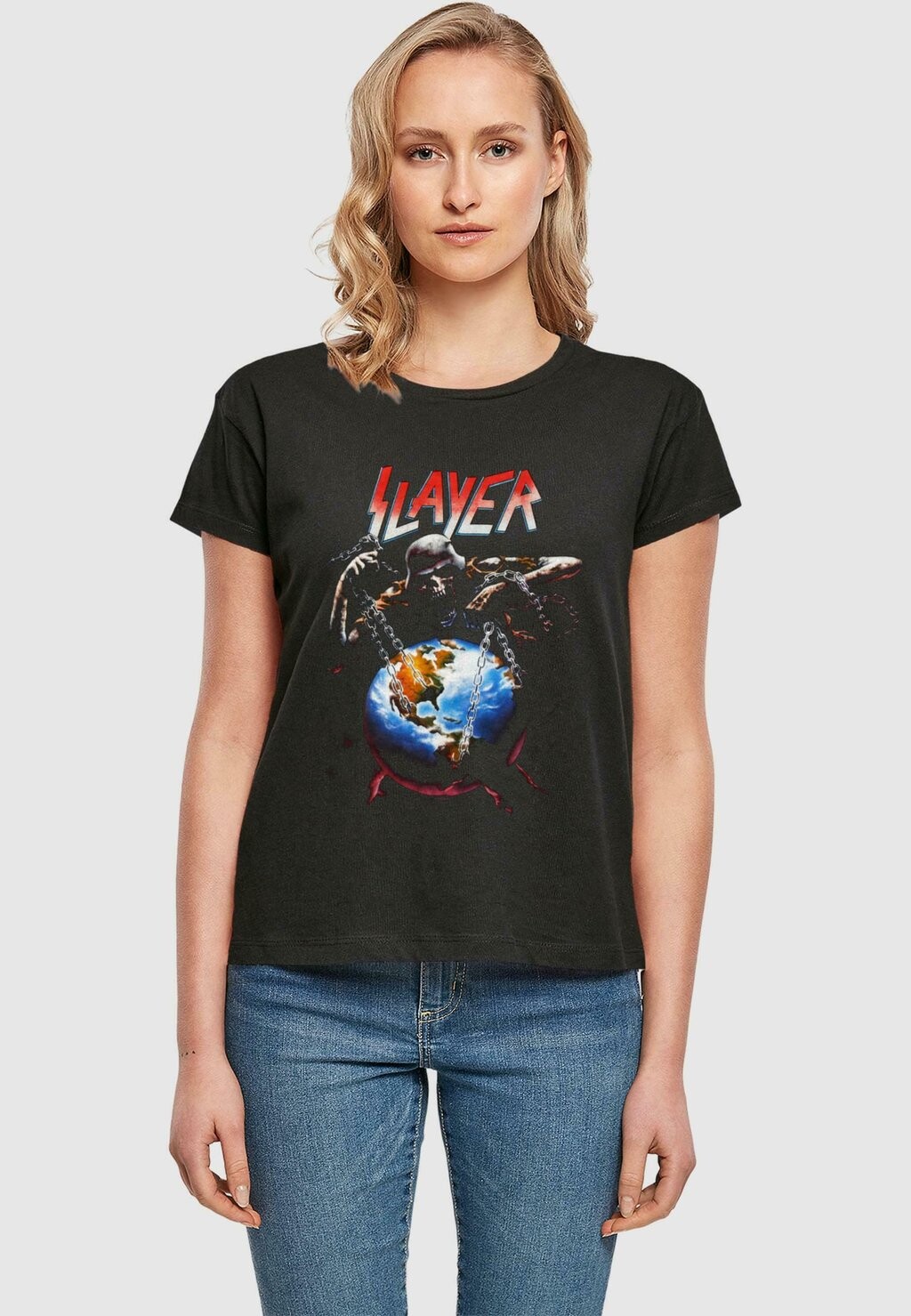 Футболка с принтом SLAYER INTOURVENTION BOX TEE Merchcode, черный 
Футболка с принтом SLAYER INTOURVENTION BOX TEE Merchcode, черный