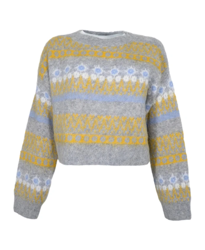 Женский свитер с круглым вырезом из шерстяной смеси Hugo, мультиколор
Женский свитер с круглым вырезом из шерстяной смеси Hugo, мультиколор