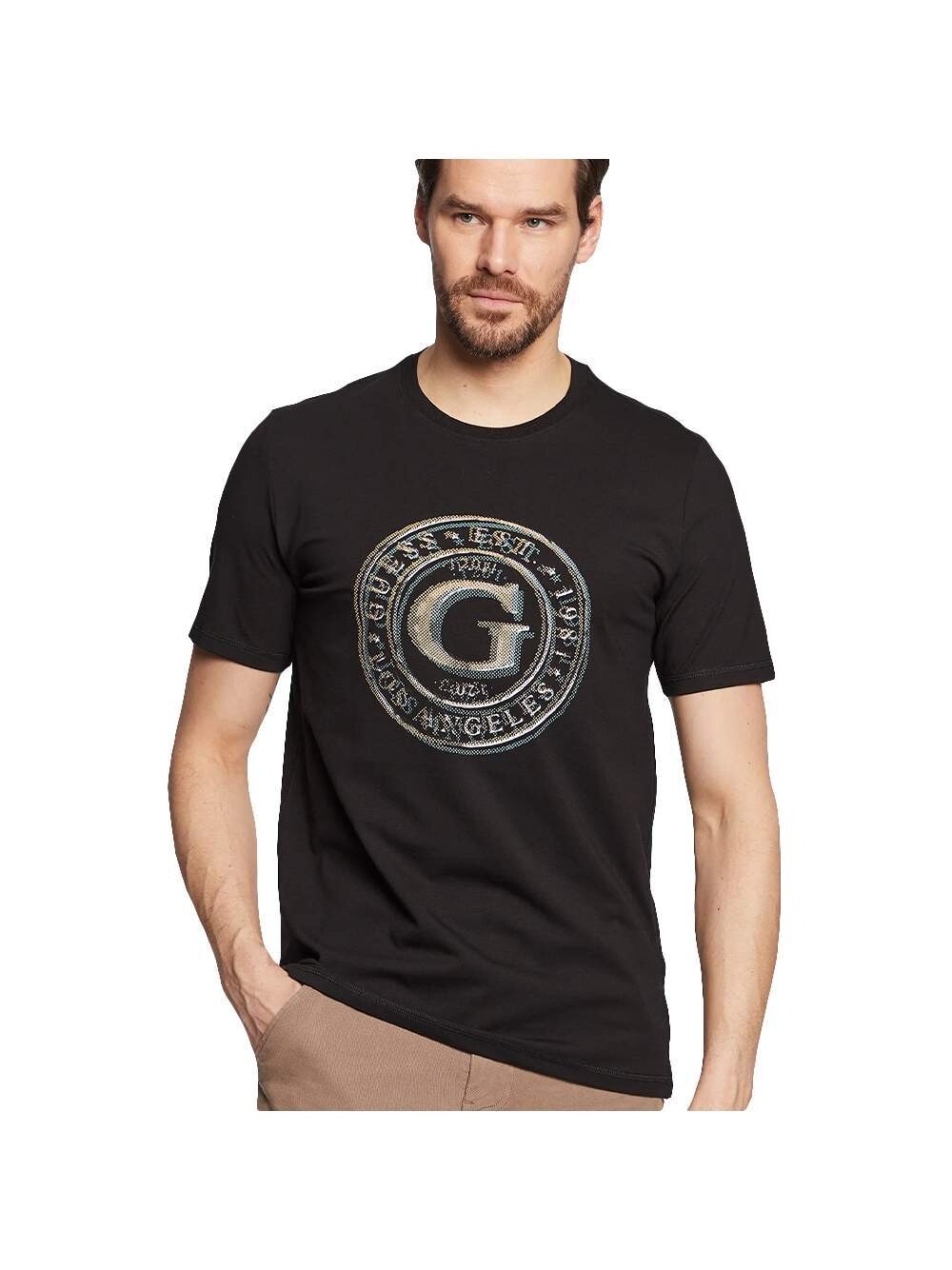 Футболка с круглым логотипом Guess, черный
Футболка с круглым логотипом Guess, черный