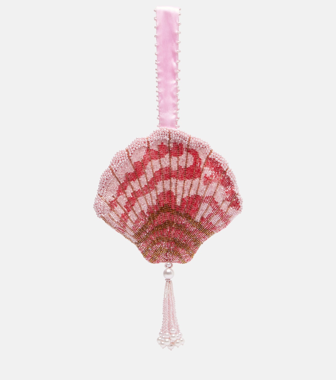 Атласный клатч с ракушками и бусинами Clio Peppiatt, розовый
Атласный клатч с ракушками и бусинами Clio Peppiatt, розовый