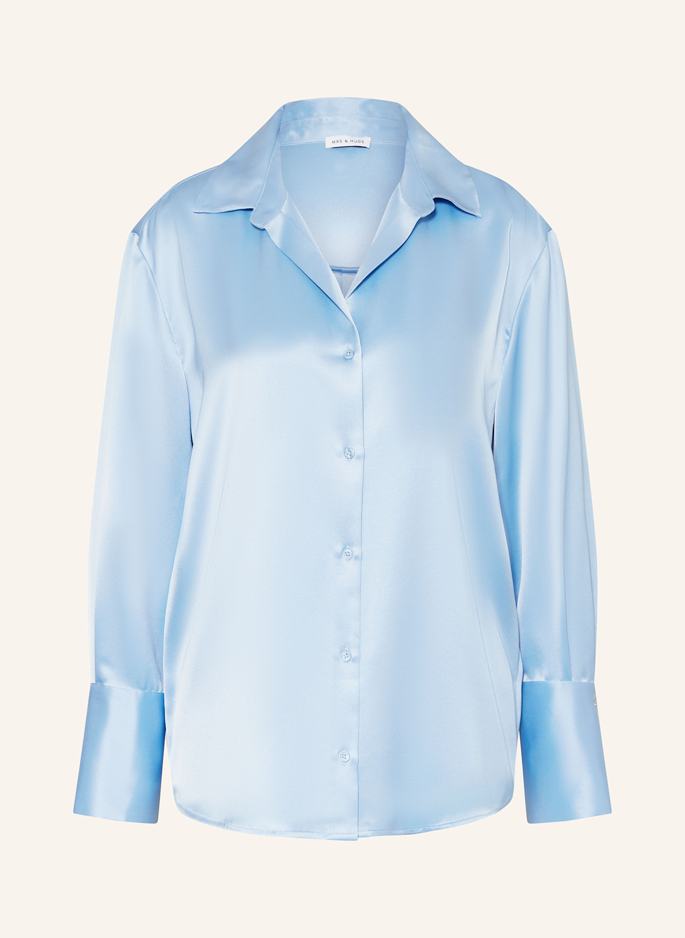 Атласная блузка Mrs & Hugs, голубой 
Атласная блузка Mrs & Hugs, голубой