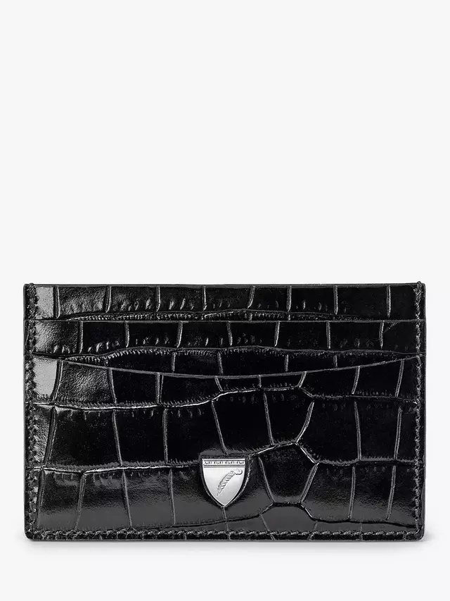 Картхолдер Aspinal of London Patent Croc Leather Slim Credit, цвет black/blue
Картхолдер Aspinal of London Patent Croc Leather Slim Credit, цвет black/blue