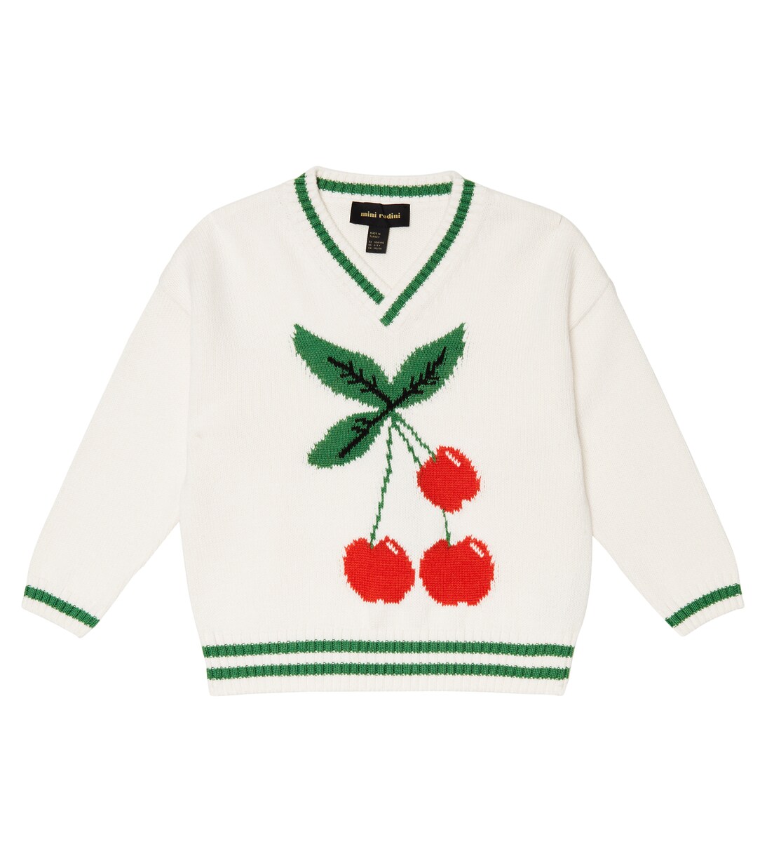 Свитер с V-образным вырезом Mini Rodini, белый
Свитер с V-образным вырезом Mini Rodini, белый