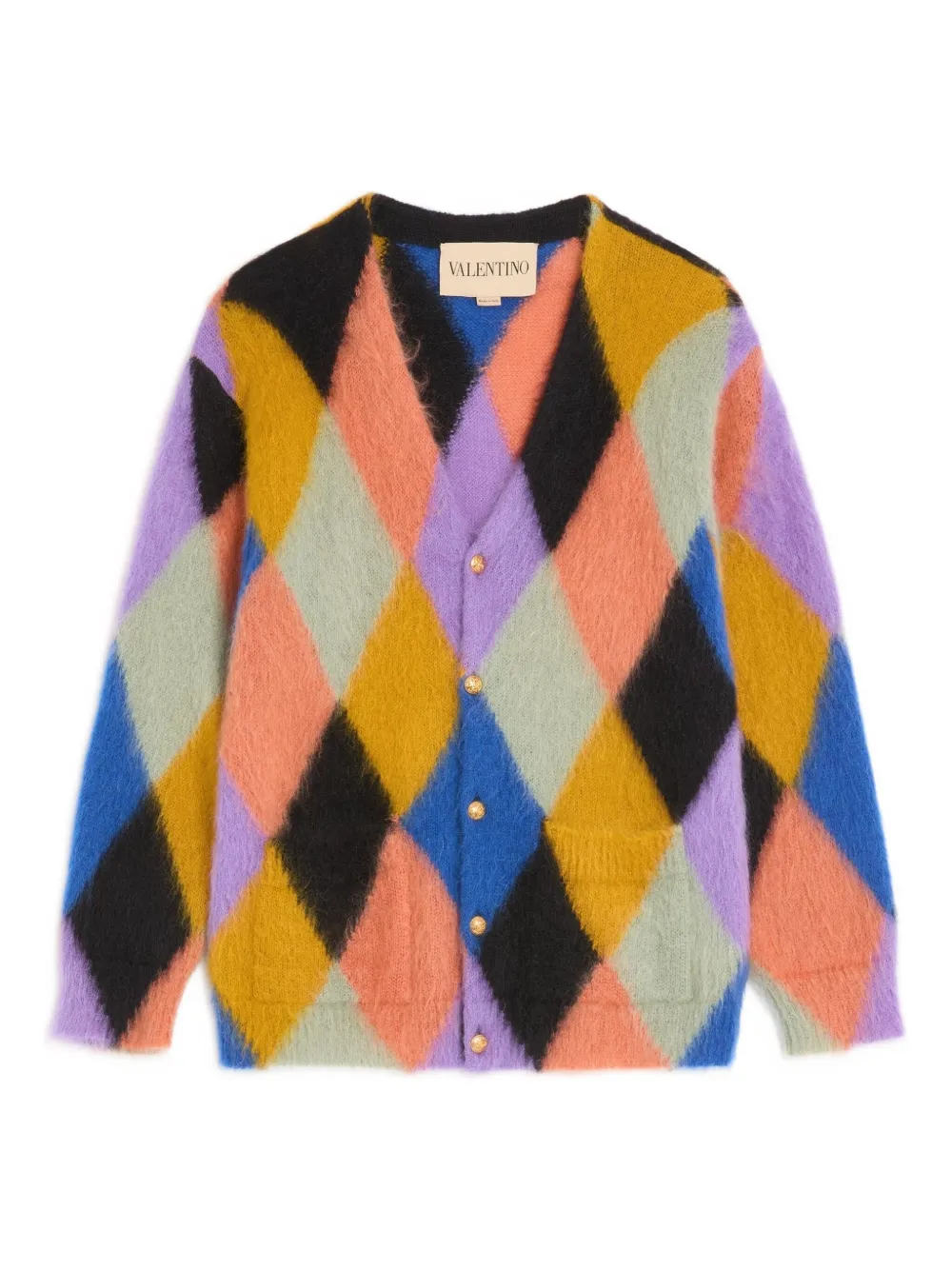 Кардиган на пуговицах с узором "ромбелле" Valentino Garavani, черный
Кардиган на пуговицах с узором "ромбелле" Valentino Garavani, черный