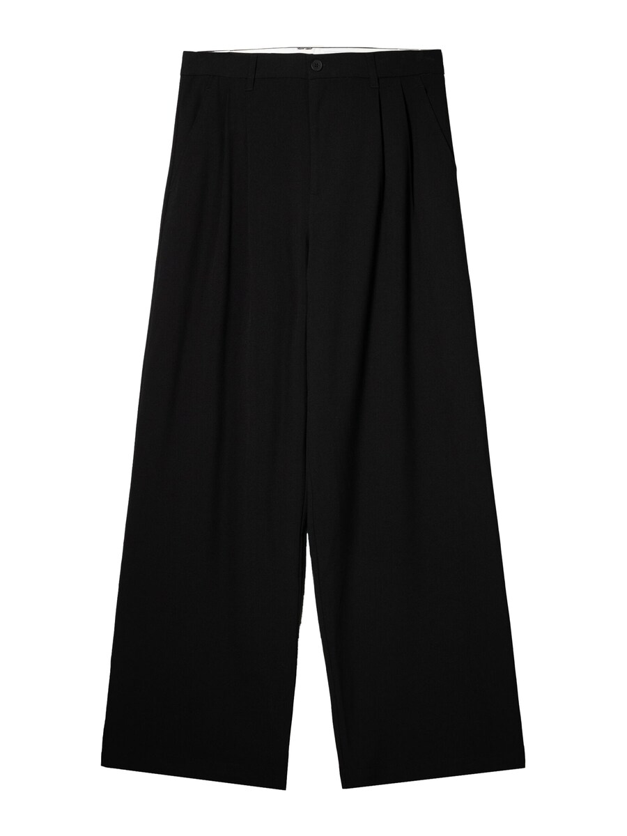 Широкие брюки со складками спереди Bershka, Black
Широкие брюки со складками спереди Bershka, Black