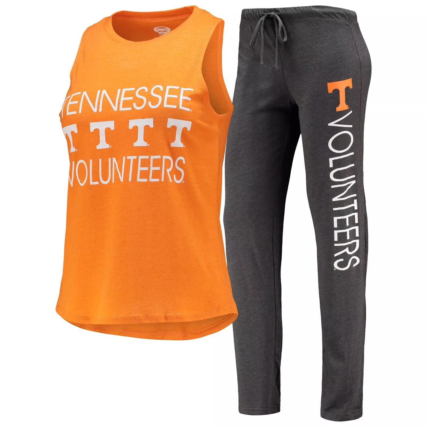 Женский комплект для сна на бретелях и брюках Tennessee Volunteer, топ и брюки Concepts Sport Charcoal/Tennessee Orange
Женский комплект для сна на бретелях и брюках Tennessee Volunteer, топ и брюки Concepts Sport Charcoal/Tennessee Orange