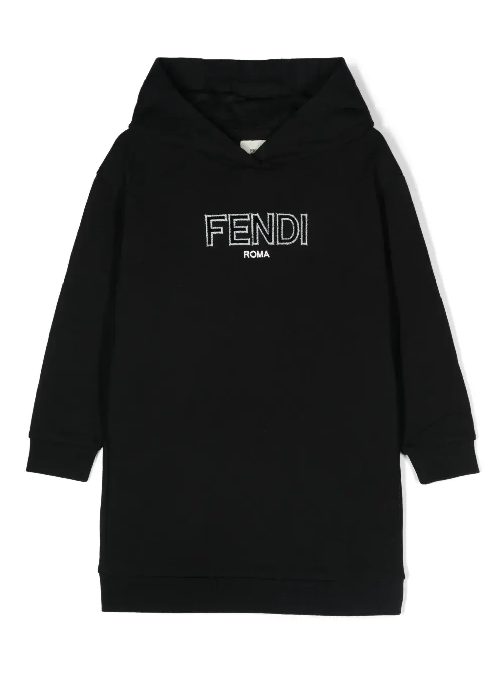 Платье-худи с тисненым логотипом FENDI KIDS, черный
Платье-худи с тисненым логотипом FENDI KIDS, черный