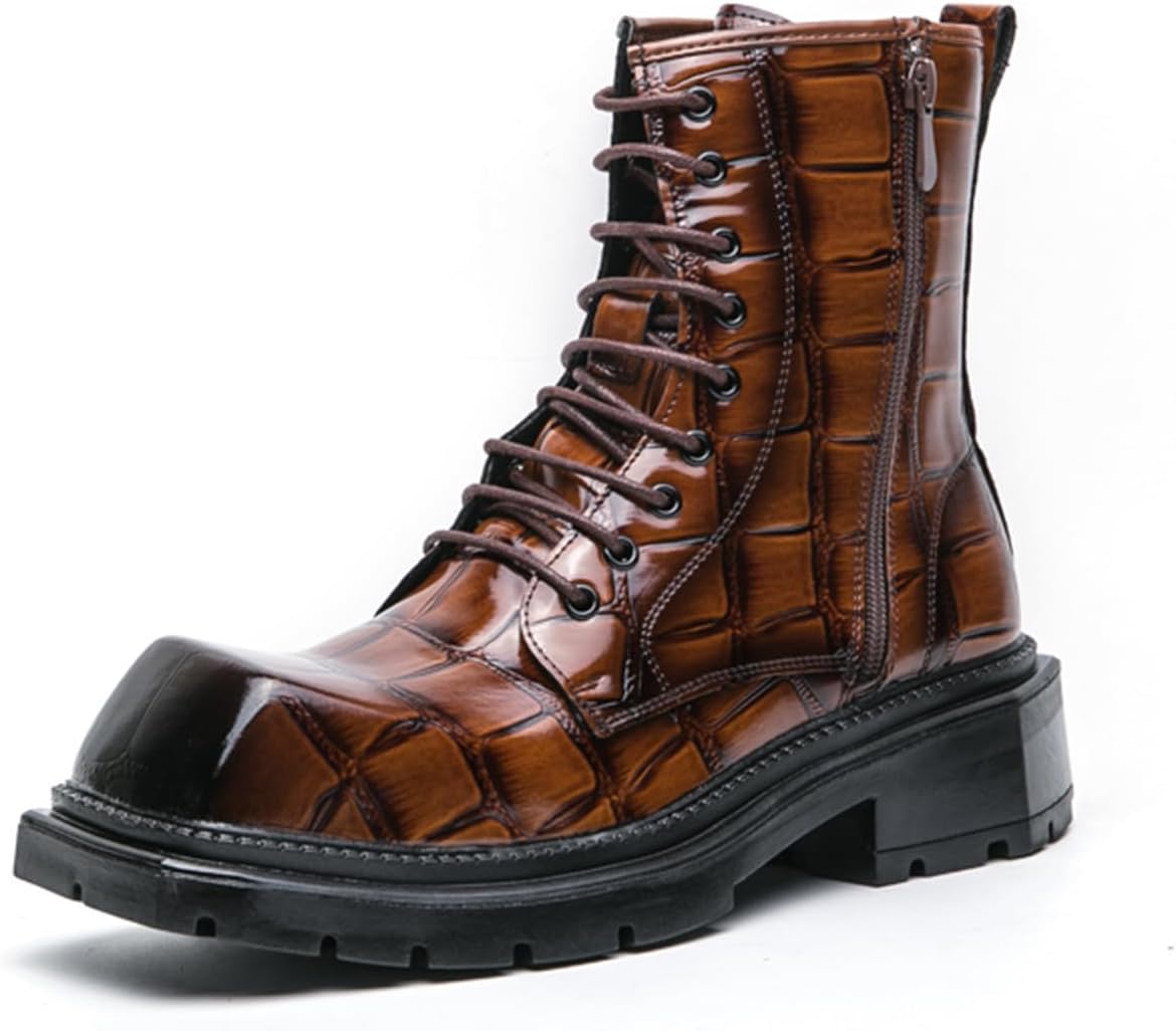 Мужские высокие ботинки TIXEWSJH с текстурированной кожей, шнуровкой, коричневый
Мужские высокие ботинки TIXEWSJH с текстурированной кожей, шнуровкой, коричневый