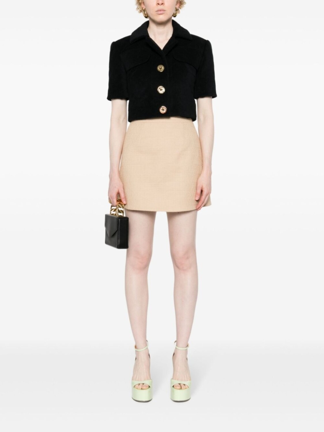 Patou юбка мини из ткани букле, серый
Patou юбка мини из ткани букле, серый