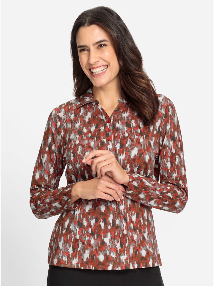 Рубашка-поло ржаво-красного цвета с графитовым принтом WITT WEIDEN
Рубашка-поло ржаво-красного цвета с графитовым принтом WITT WEIDEN