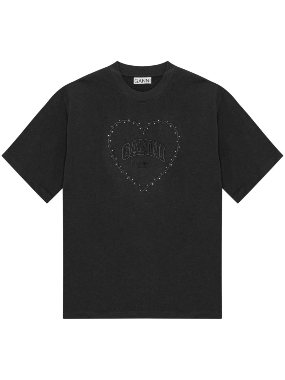 GANNI футболка с аппликацией-логотипом, черный
GANNI футболка с аппликацией-логотипом, черный