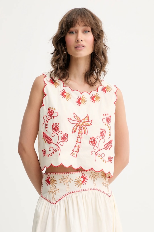 Хлопковая блузка Never Fully Dressed, бежевый
Хлопковая блузка Never Fully Dressed, бежевый