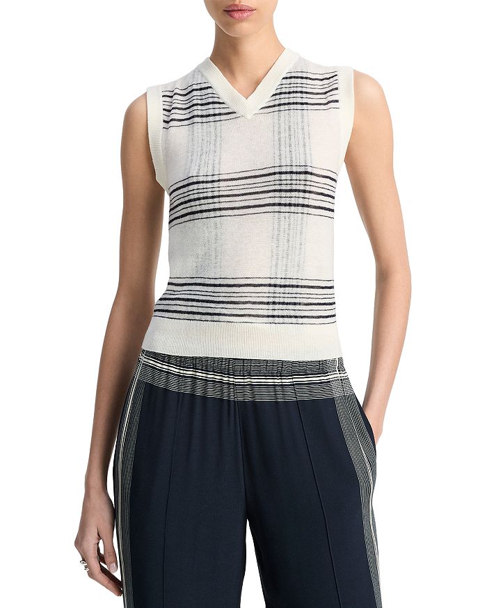 Вязаный жилет с V-образным вырезом Vince, белый
Вязаный жилет с V-образным вырезом Vince, белый