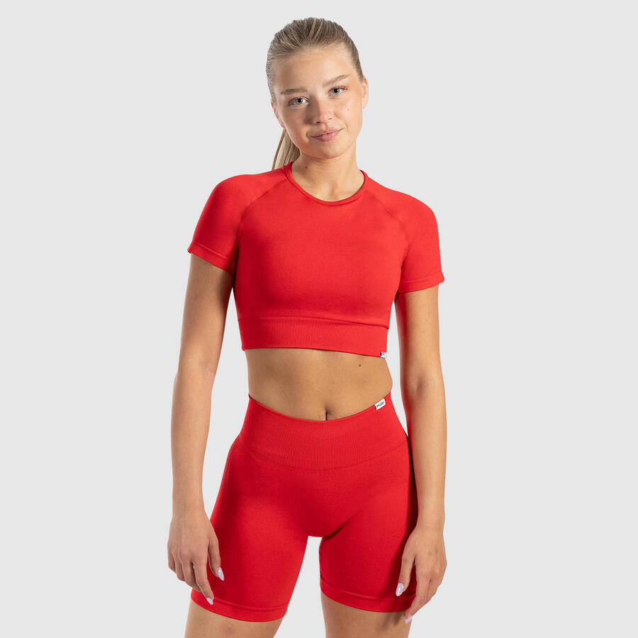 SMILODOX Женская укороченная рубашка Elna Red
SMILODOX Женская укороченная рубашка Elna Red