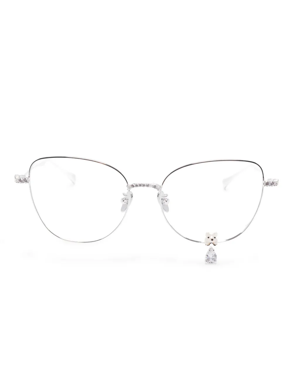 Очки «кошачий глаз», украшенные кристаллами YVMIN, серебяный
Очки «кошачий глаз», украшенные кристаллами YVMIN, серебяный