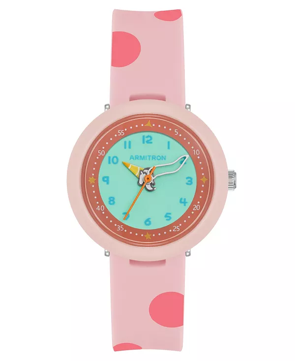 Детские кварцевые силиконовые часы в горошек розового цвета, 30 мм Armitron, pink
Детские кварцевые силиконовые часы в горошек розового цвета, 30 мм Armitron, pink