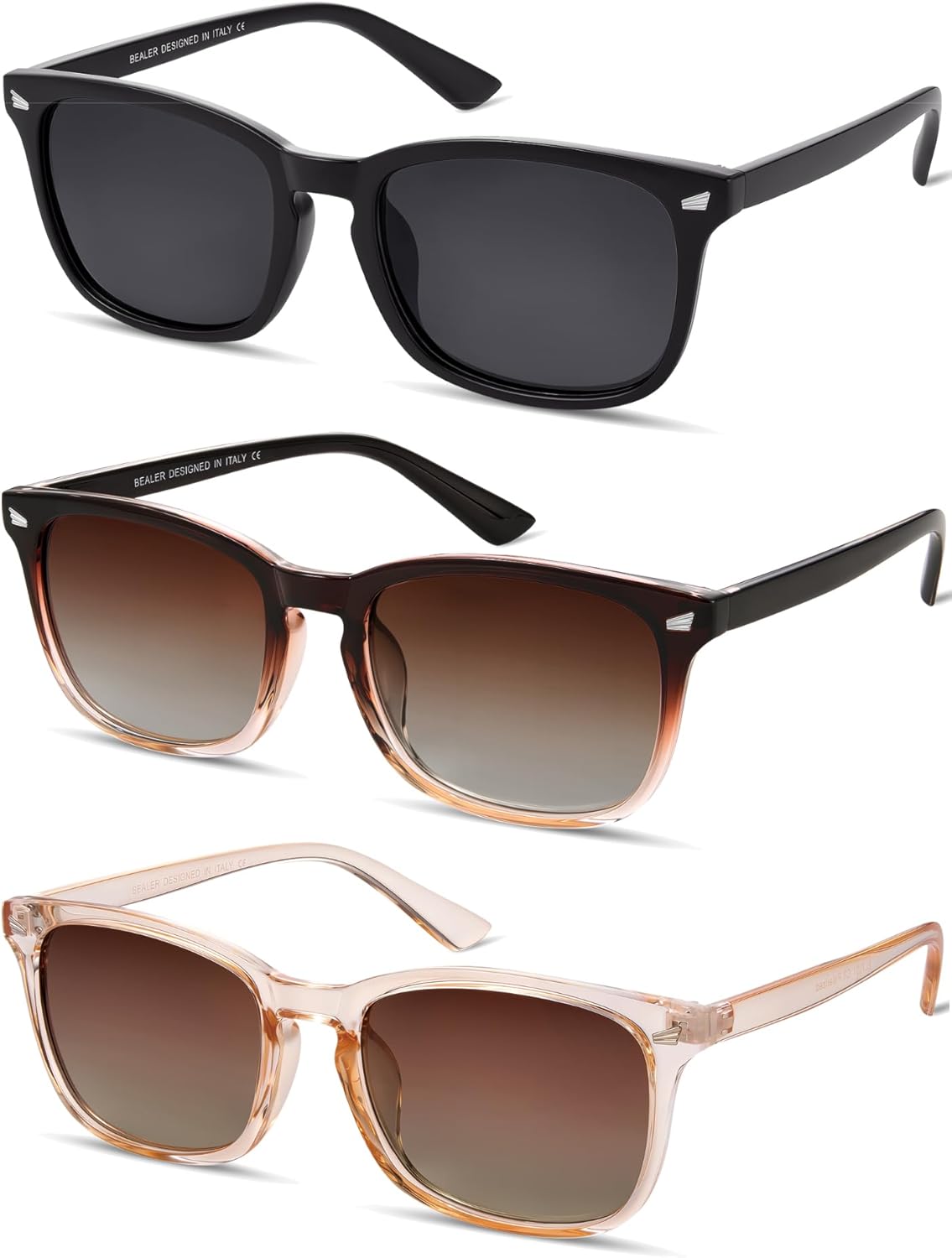 Женские поляризованные солнцезащитные очки BEALER, модные прямоугольные солнцезащитные очки в классическом ретро-стиле с защитой от УФ-излучения UV400, A2 Matte Black+gradient Brown+clear Brown
Женские поляризованные солнцезащитные очки BEALER, модные прямоугольные солнцезащитные очки в классическом ретро-стиле с защитой от УФ-излучения UV400, A2 Matte Black+gradient Brown+clear Brown