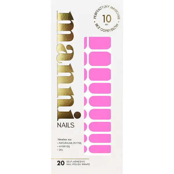 Самоклеящийся лак для ногтей розовая пантера, 20 шт./1 упаковка. Manni Nails, цвет pink panther
Самоклеящийся лак для ногтей розовая пантера, 20 шт./1 упаковка. Manni Nails, цвет pink panther